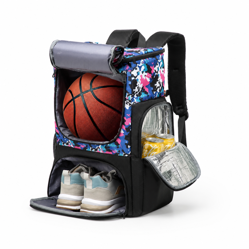 Sports Backpack Ball & Shoe Compartments Spacious Main Compartment