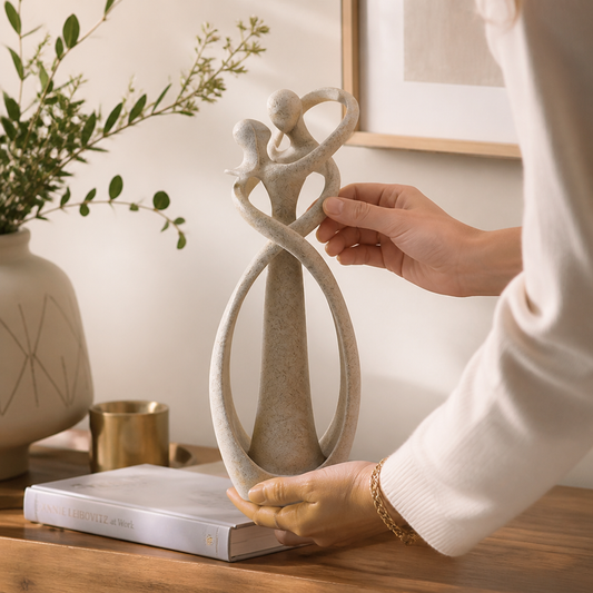 Abstract Embrace Silhouette Statue