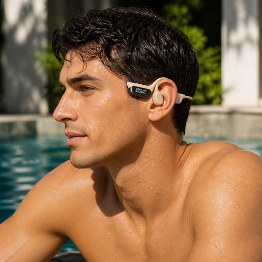 Built-In Music Player Open-Ear Bone Conduction Headphones (Waterproof to 30 m)