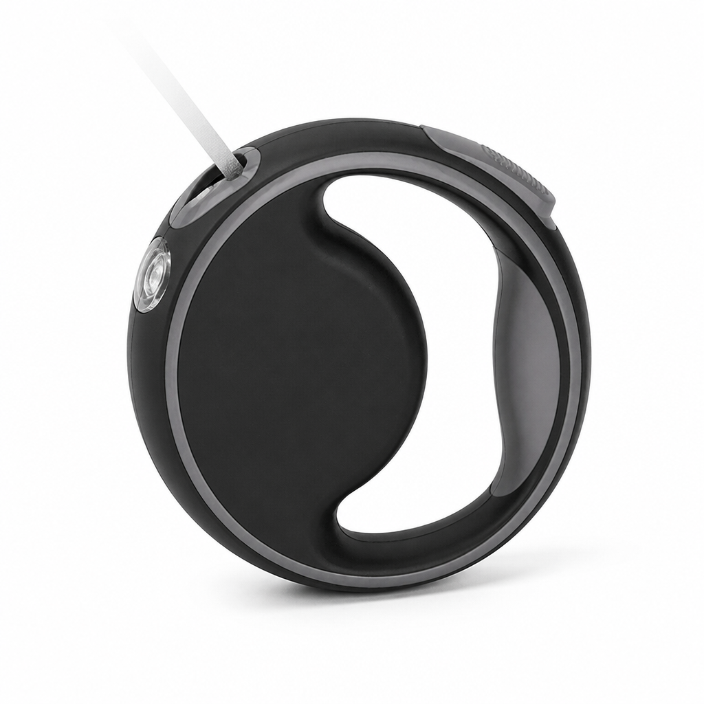 Ergonomic Retractable Dog Leash With LED Light