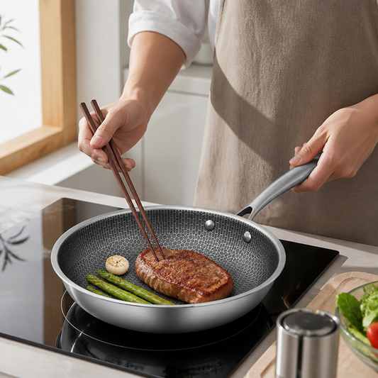 Non-Stick Honeycomb Frying Pan (Induction Compatible, Oven-Safe)