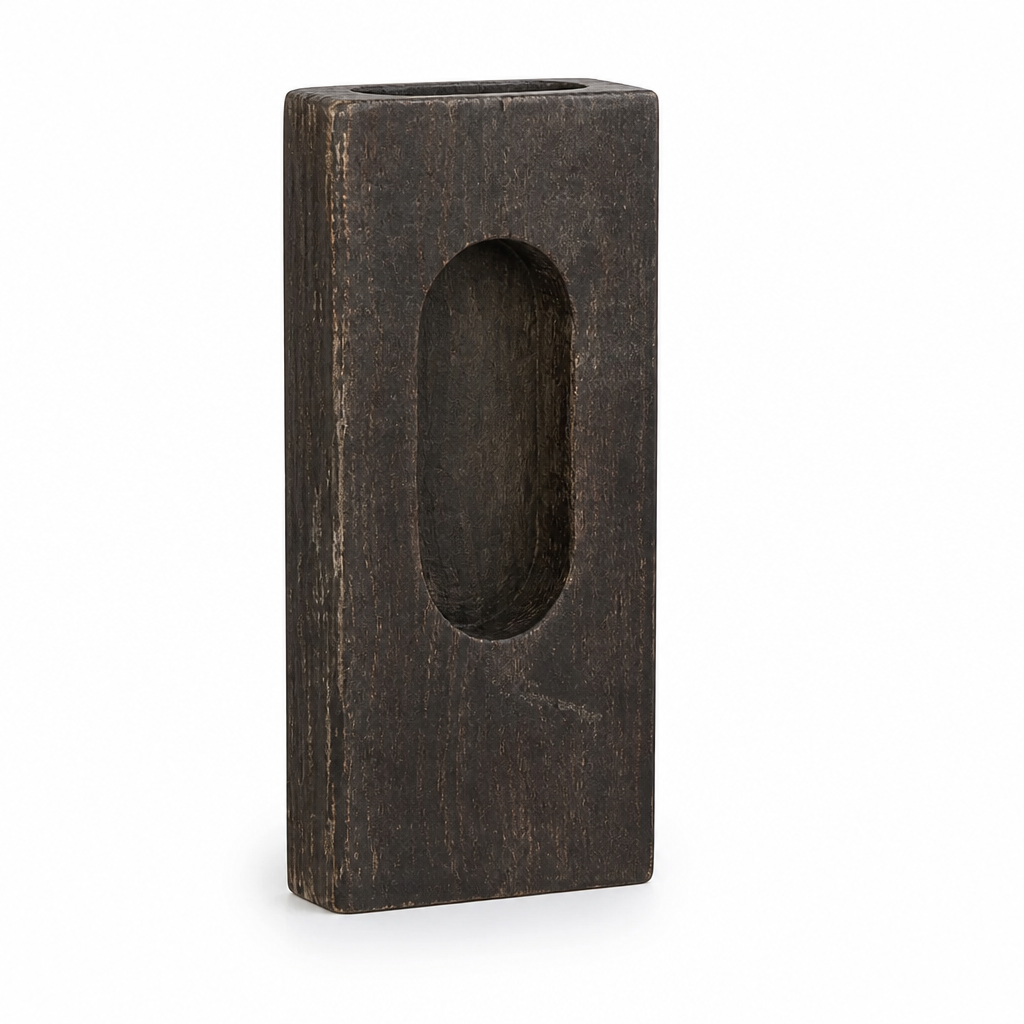Rustic Weathered Wood Wall Vase (25-Cm)