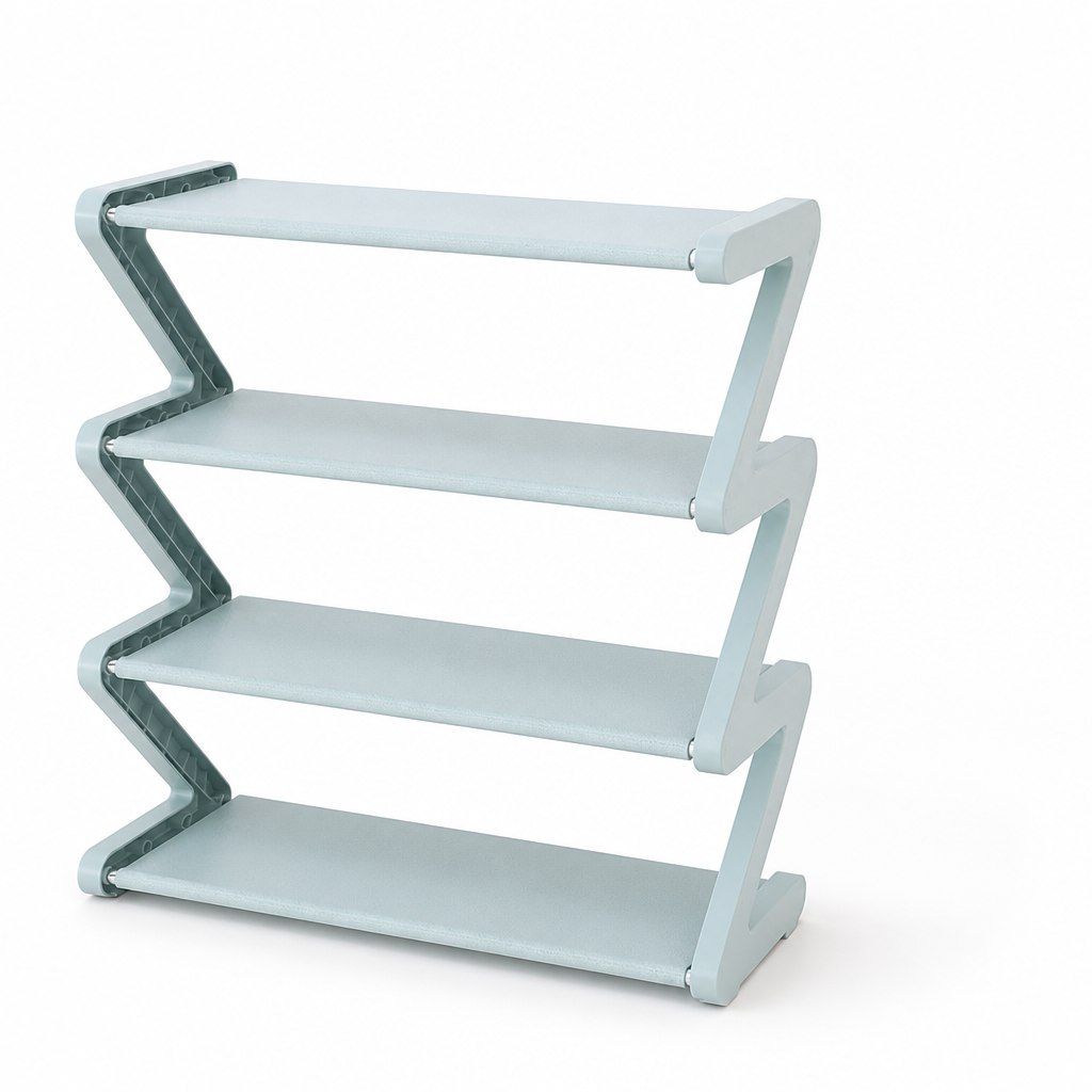 Slim Zigzag Shoe Rack (4-Tier)