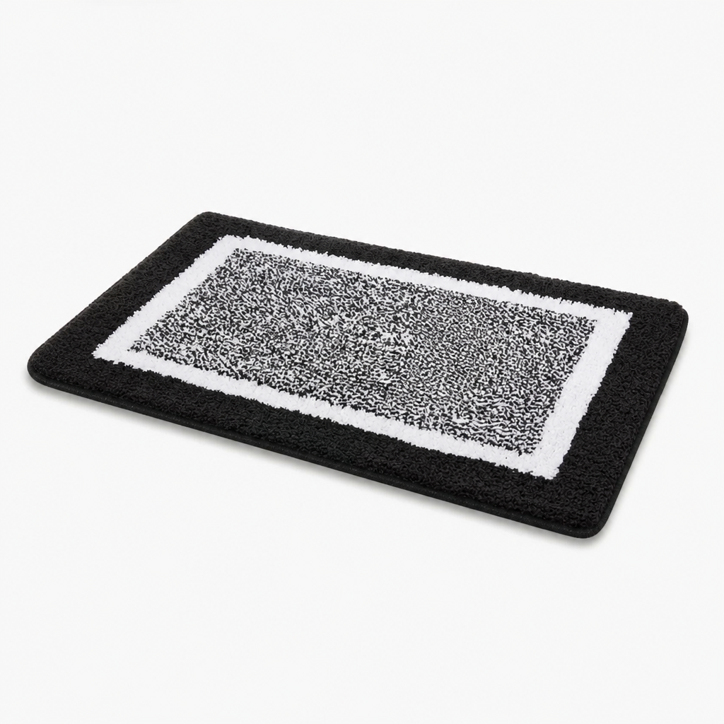 Bath Mat Anti-Slip Plush Microfiber Machine Washable