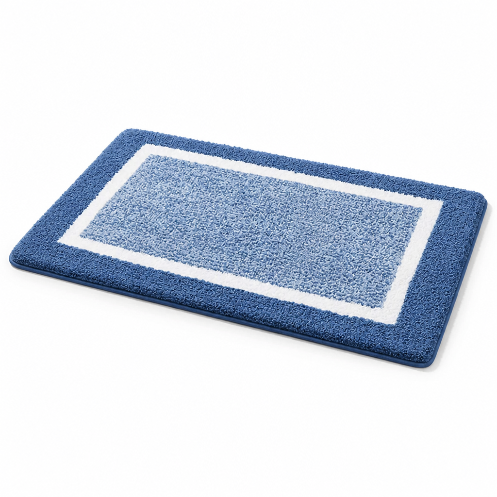 Bath Mat Anti-Slip Plush Microfiber Machine Washable