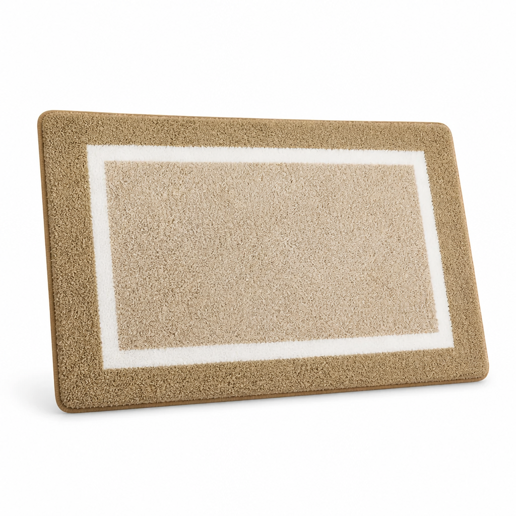 Bath Mat Anti-Slip Plush Microfiber Machine Washable