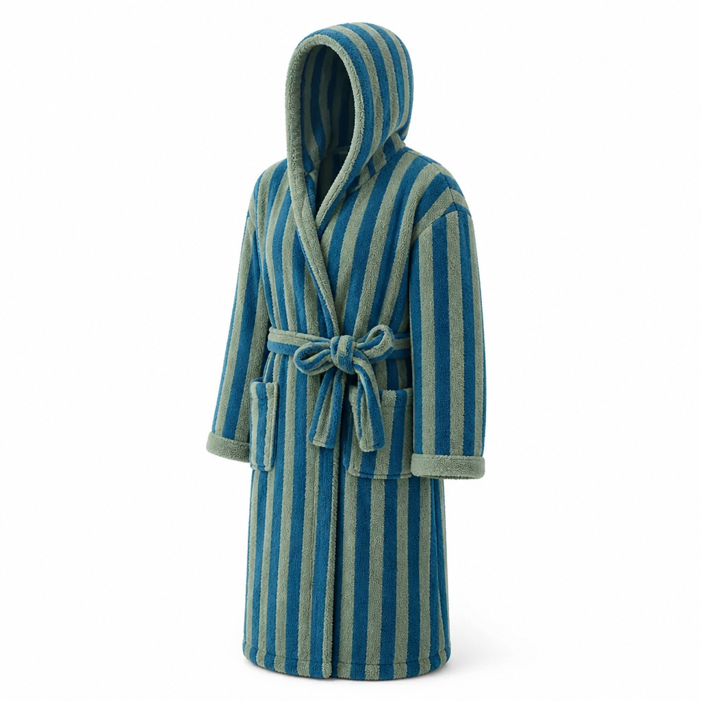 Bathrobe Plush Fleece Sherpa Trim Belted Waist