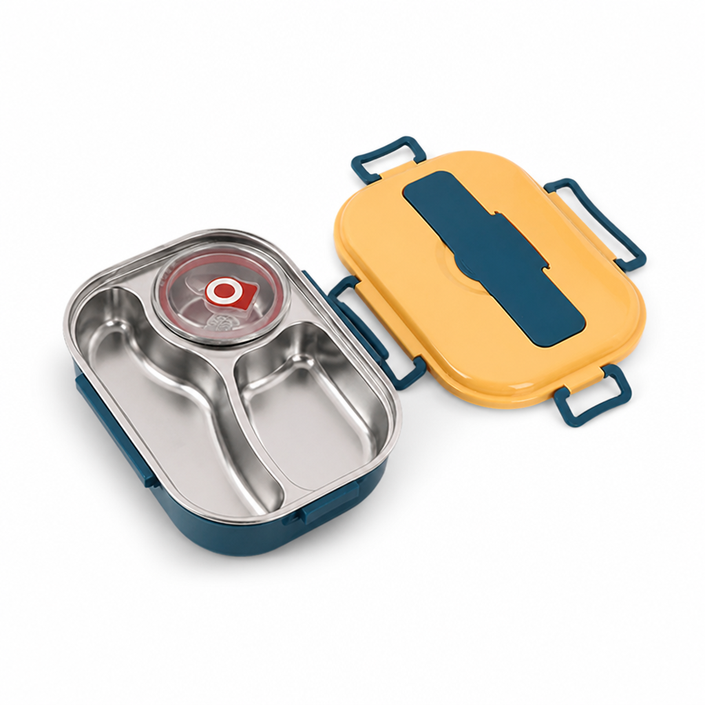 Bento Lunch Box Stainless Steel Four Compartments