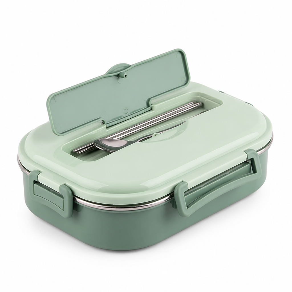 Bento Lunch Box Stainless Steel Four Compartments