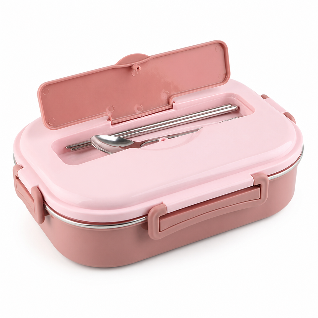 Bento Lunch Box Stainless Steel Four Compartments