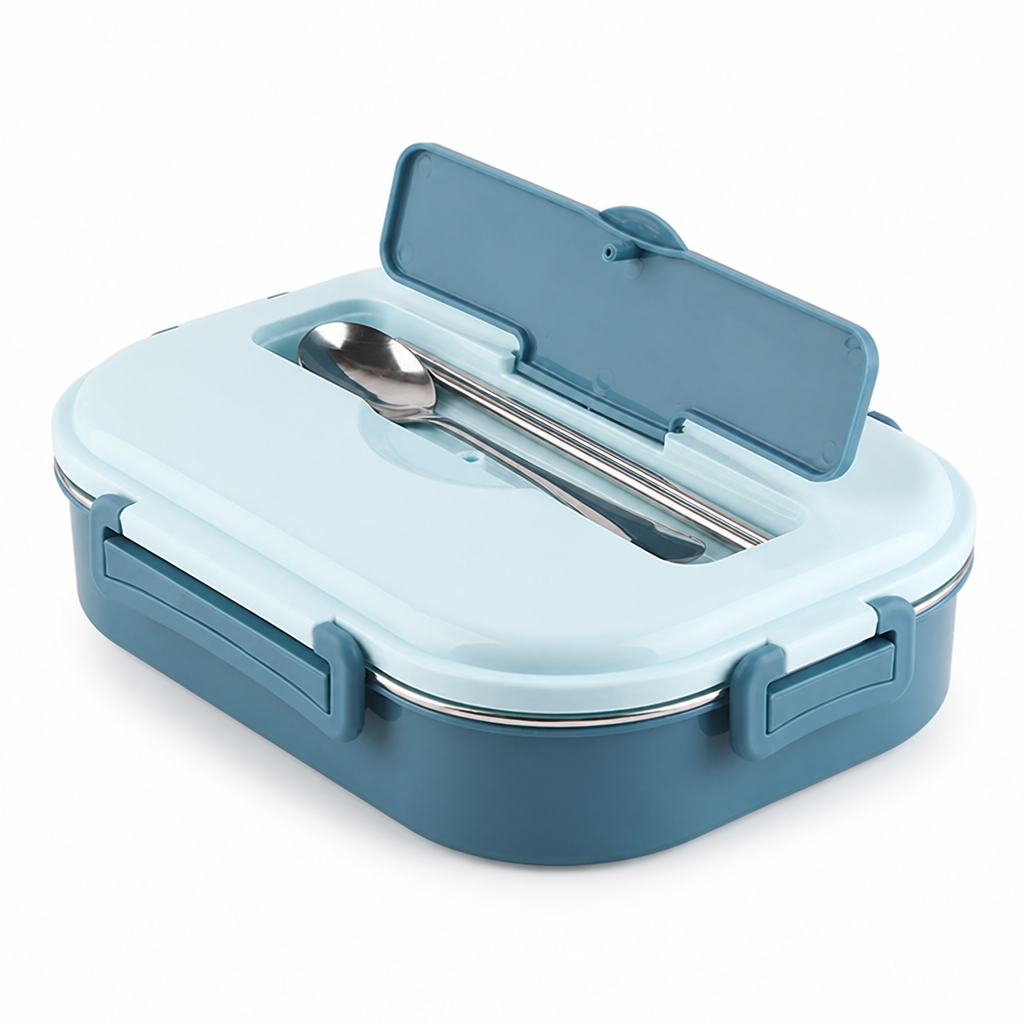 Bento Lunch Box Stainless Steel Four Compartments