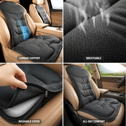 Car Seat Cushion Ergonomic Lumbar Support Breathable