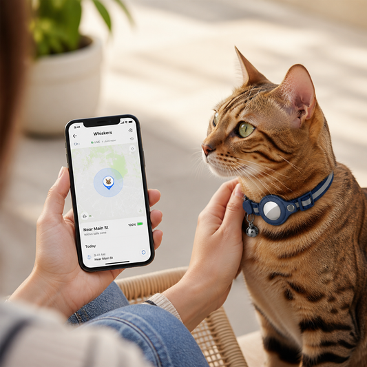 Cat GPS Collar Real-Time Tracking & Geofence Alerts