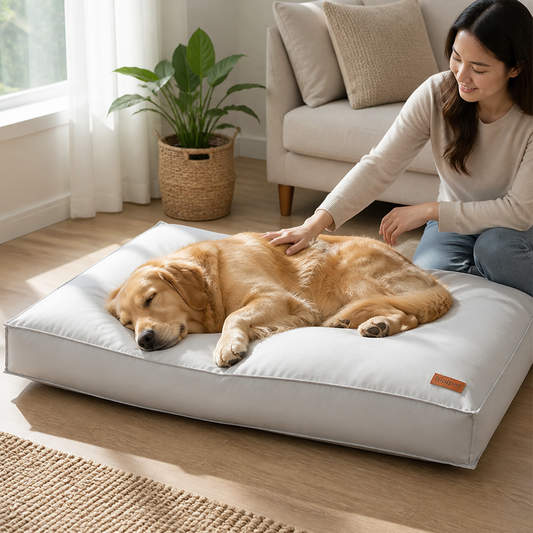 Dog Bed Orthopedic Support Non-Slip Base Machine-Washable Cover