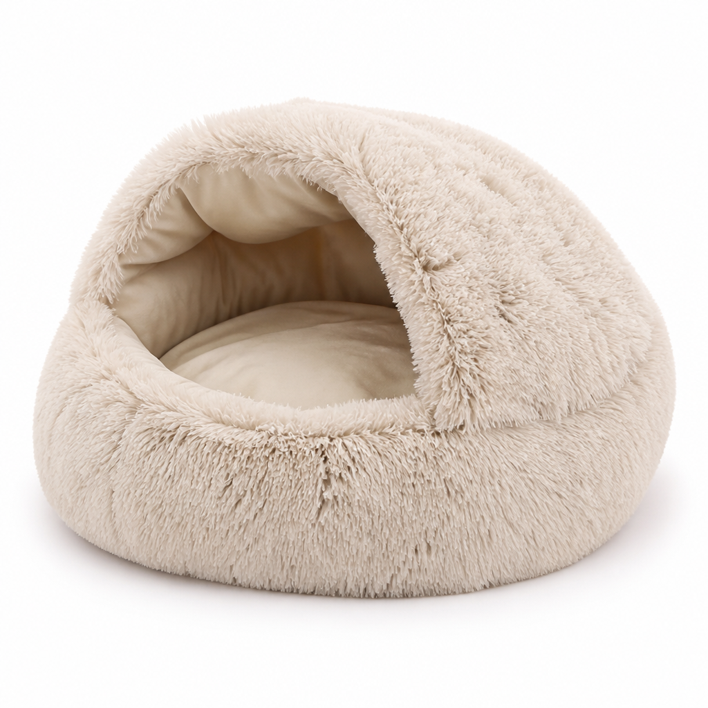 Dog & Cat Cave Bed Plush Joint Support Machine-Washable