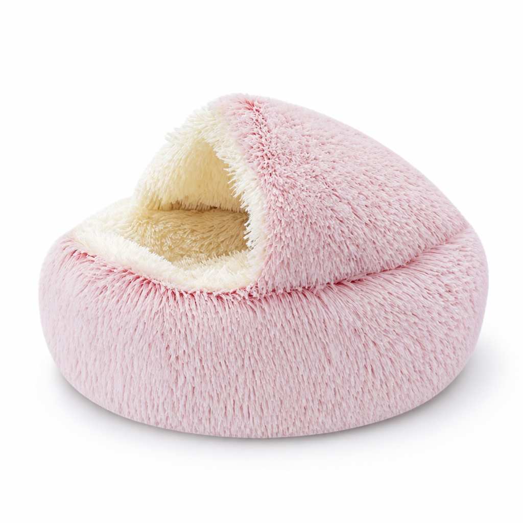 Dog & Cat Cave Bed Plush Joint Support Machine-Washable