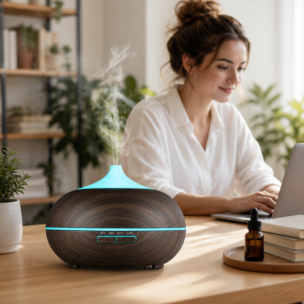 Essential Oil Diffuser 550ml Ultrasonic Auto Shut-Off