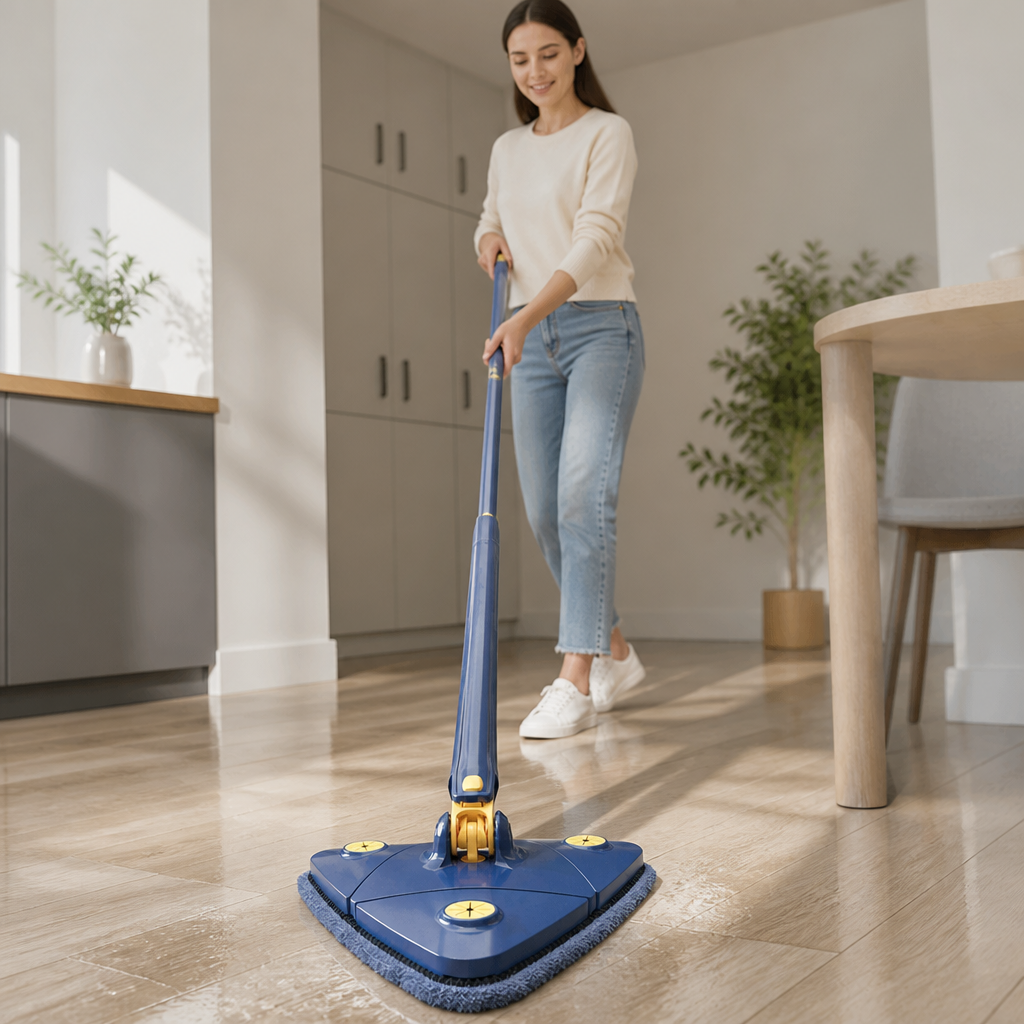 Floor Mop 360° Rotating Head Self-Wringing Telescopic Handle