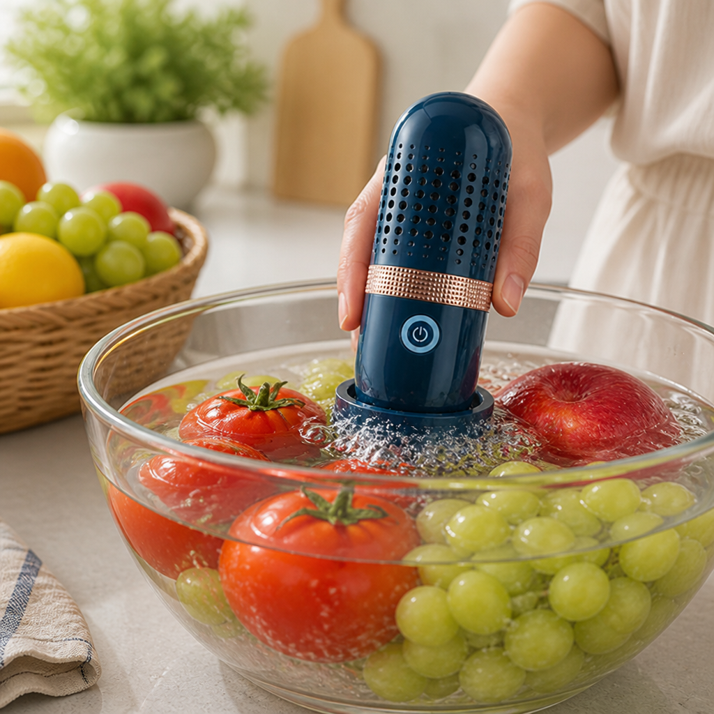 Fruit & Vegetable Cleaner Cordless Rechargeable Bowl Based