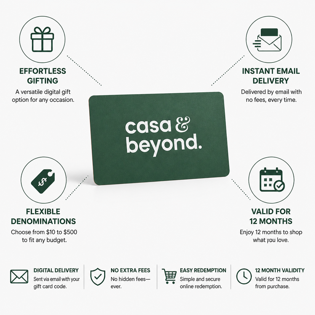 Gift Card Digital Email Delivery $10-$500 Valid 12 Months