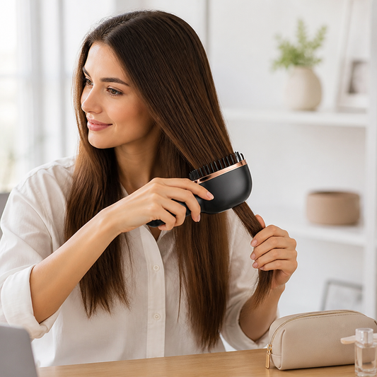 Hair Straightener Comb Cordless 2-In-1 Ceramic