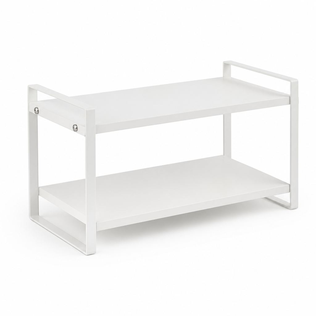 Kitchen Organizer Shelf Two-Tier Pre-Assembled Powder-Coated Steel