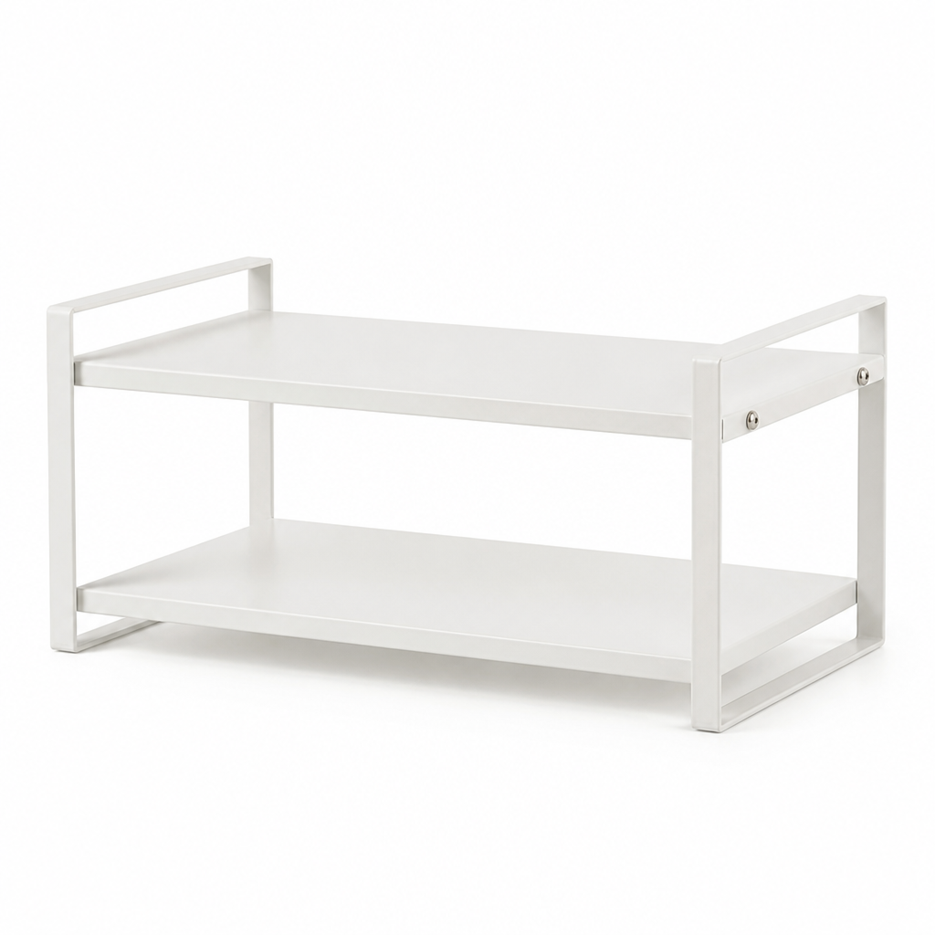 Kitchen Organizer Shelf Two-Tier Pre-Assembled Powder-Coated Steel