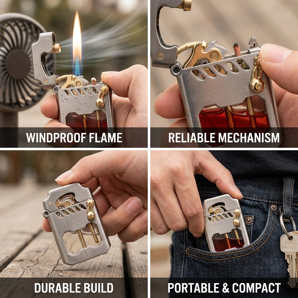 Lighter Windproof Metal Refillable