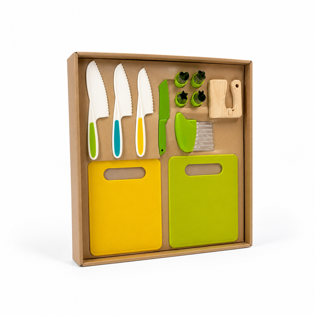 Montessori Cooking Set Child-Sized Wooden & Silicone