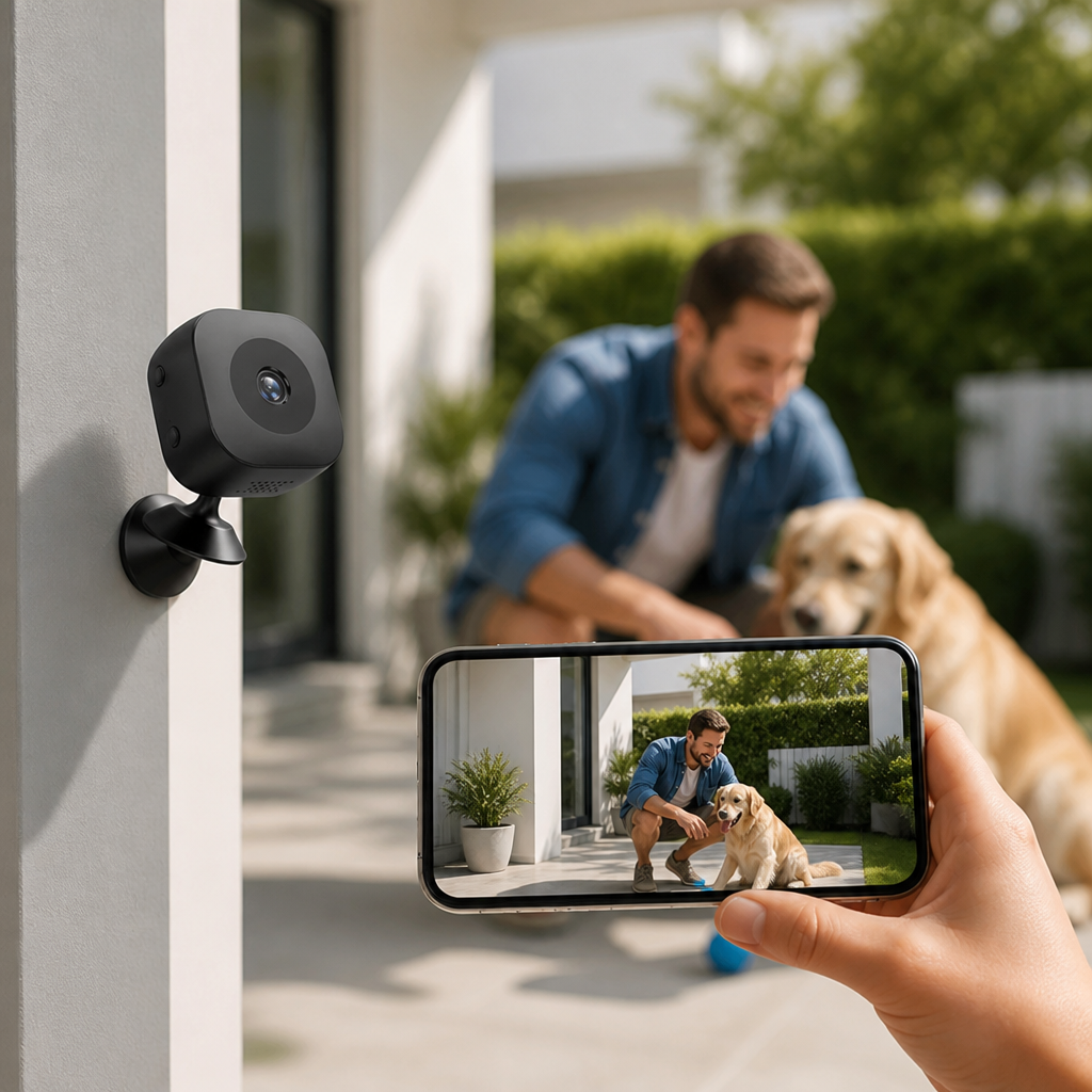 Outdoor Security Camera Color Night Vision Motion Detection & Two-Way Audio