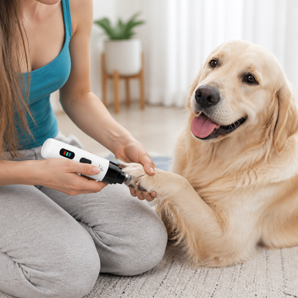 Pet Nail Grinder Ultra-Quiet USB Rechargeable 7-Hour Battery