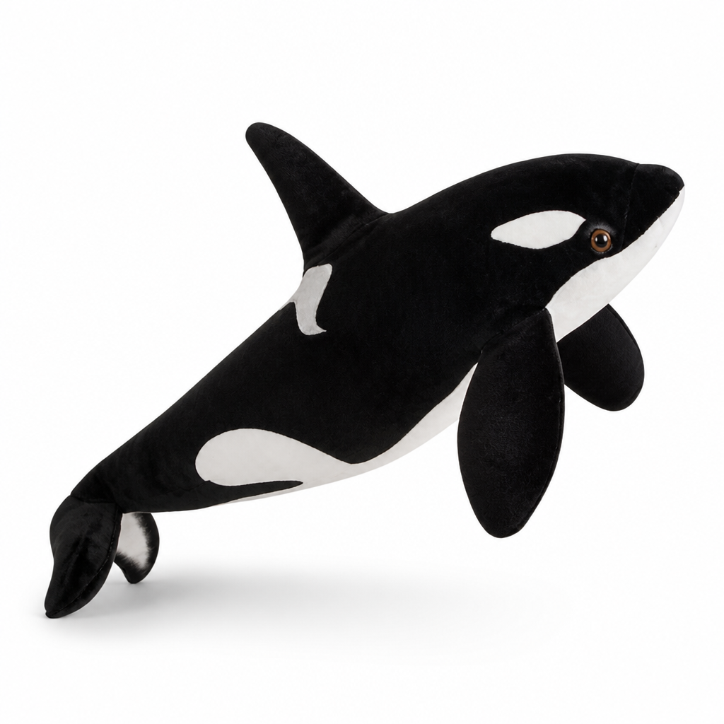 Plush Orca Super Soft Realistic Design Multiple Sizes