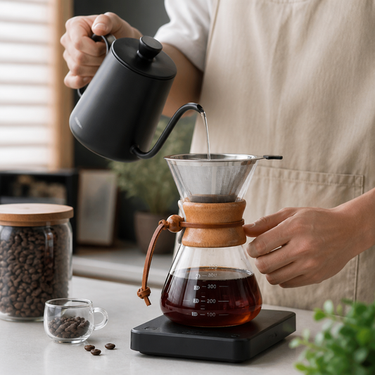 Pour-Over Coffee Set Borosilicate Glass V60 Dripper