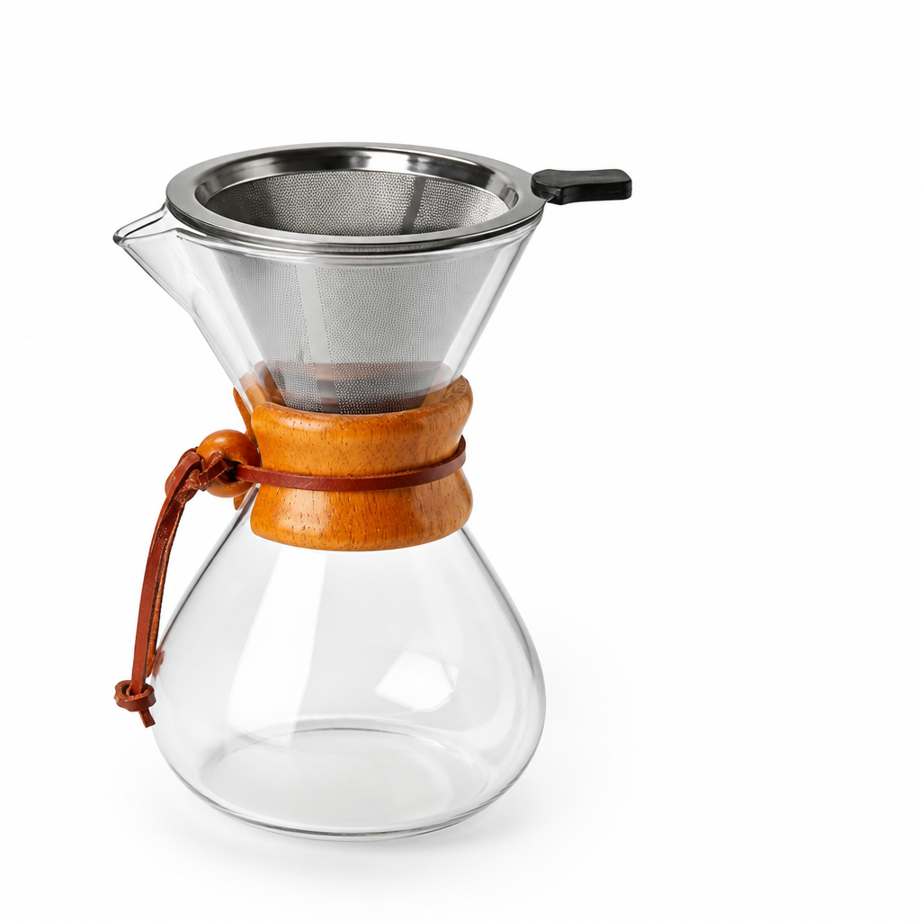 Pour-Over Coffee Set Borosilicate Glass V60 Dripper