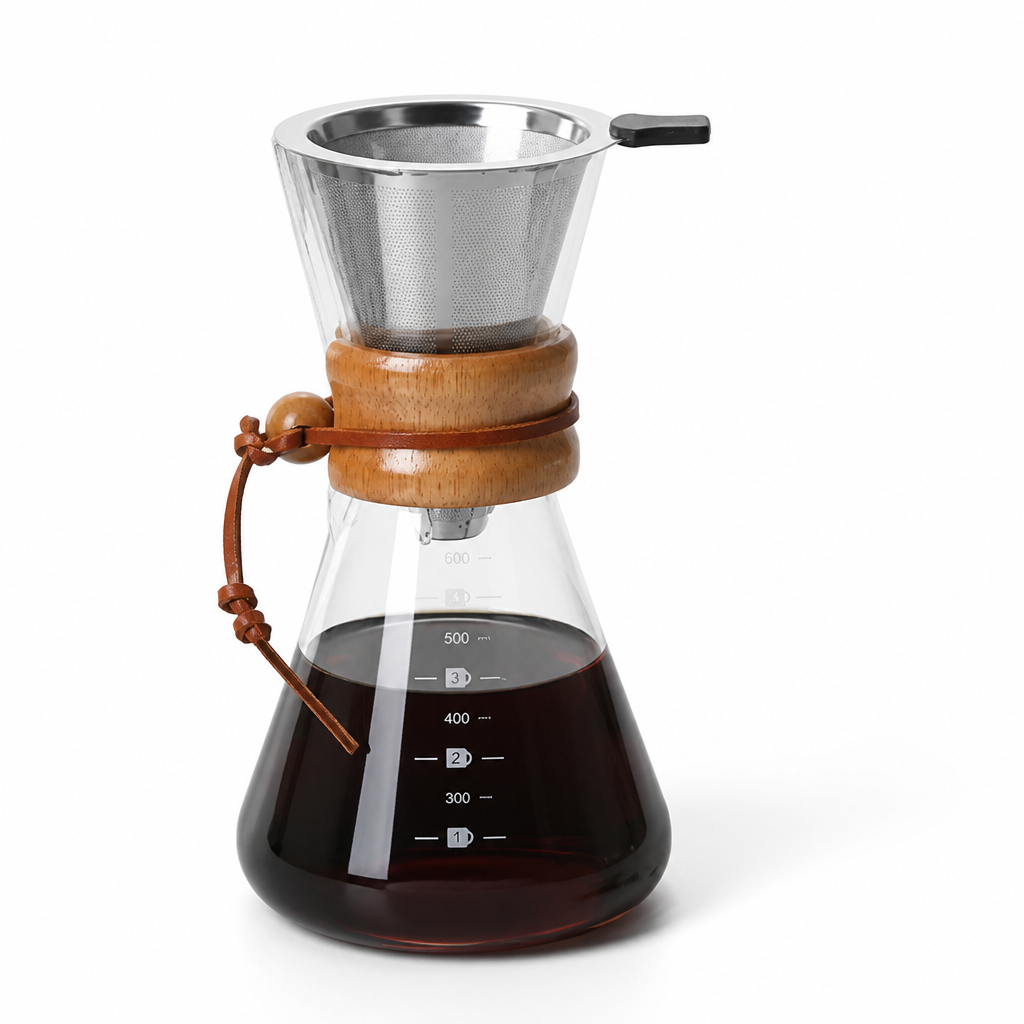 Pour-Over Coffee Set Borosilicate Glass V60 Dripper