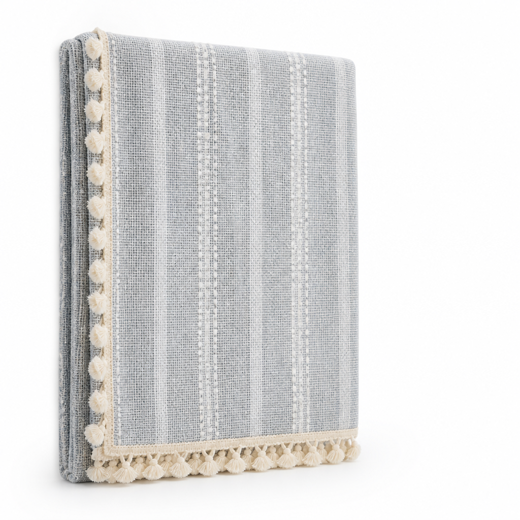 Sheer Curtain Panel Tassel Trim Light-Filtering