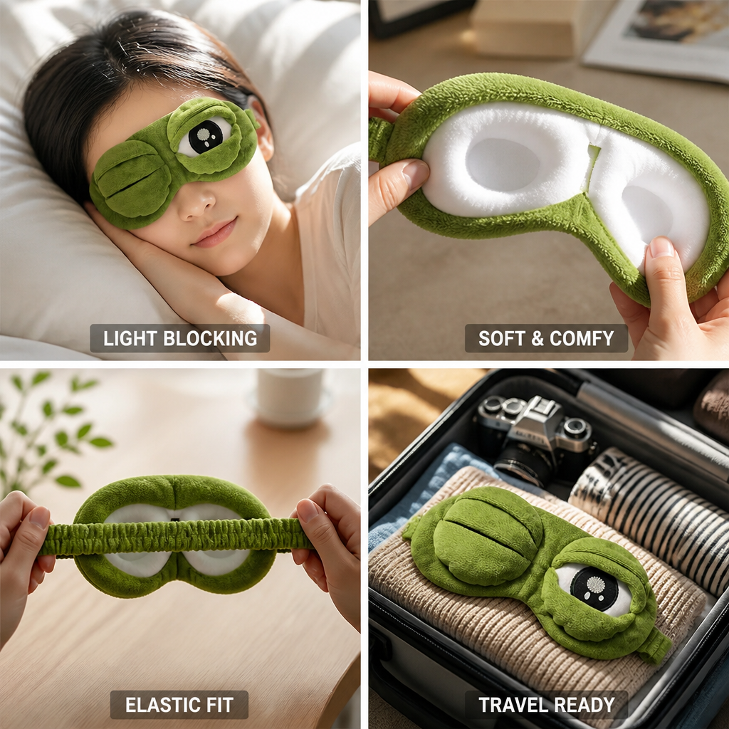 Sleep Mask Plush Cotton-Lined Light-Blocking Set of 3