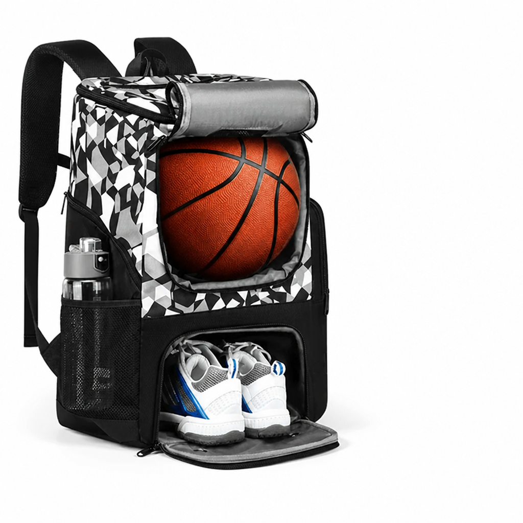Sports Backpack Ball & Shoe Compartments Spacious Main Compartment