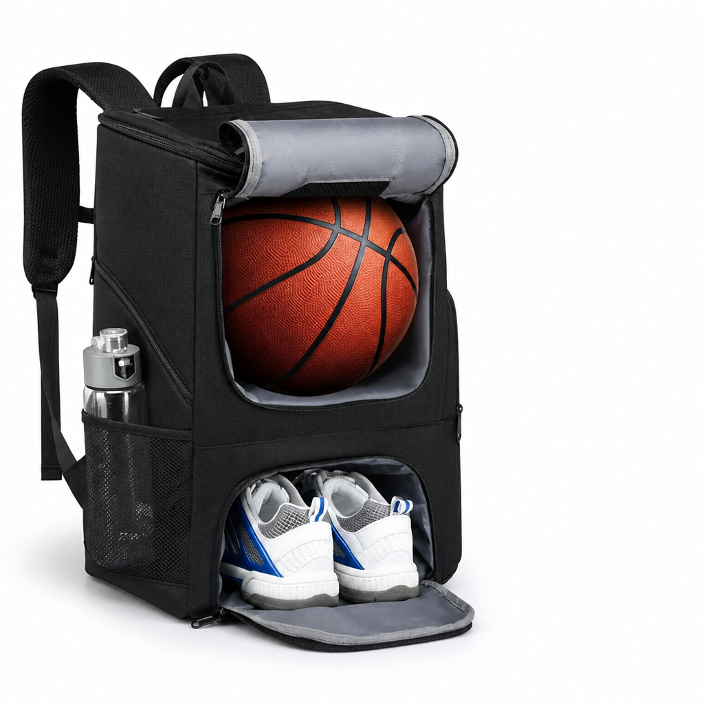 Sports Backpack Ball & Shoe Compartments Spacious Main Compartment
