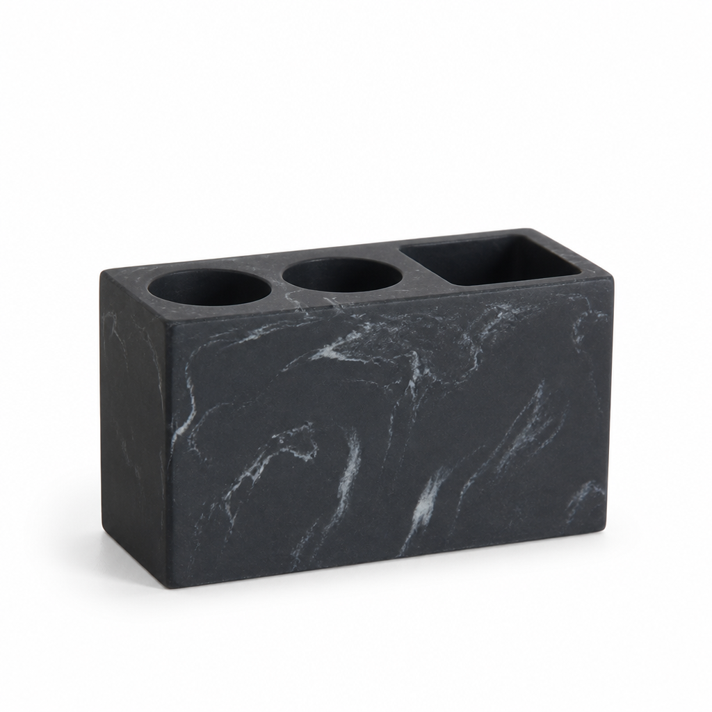 Toothbrush Holder Resin Swirl Matte Finish