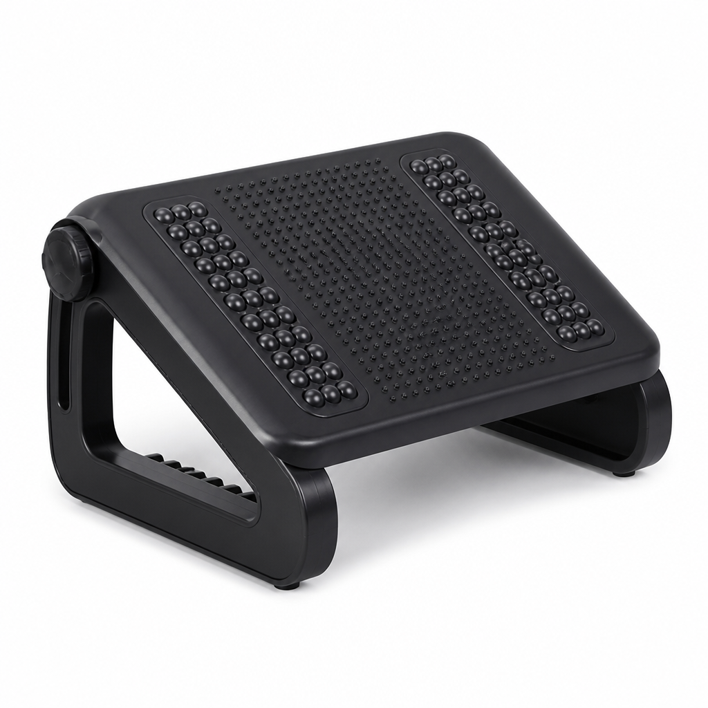 Under Desk Foot Rest Adjustable 6-Position Dual Texture