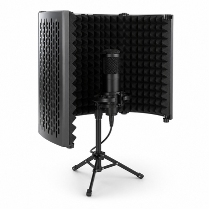 Vocal Booth Portable Sound Isolation & Adjustable Lighting