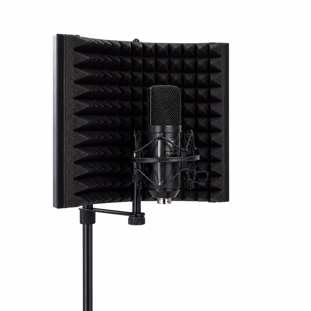 Vocal Booth Portable Sound Isolation & Adjustable Lighting