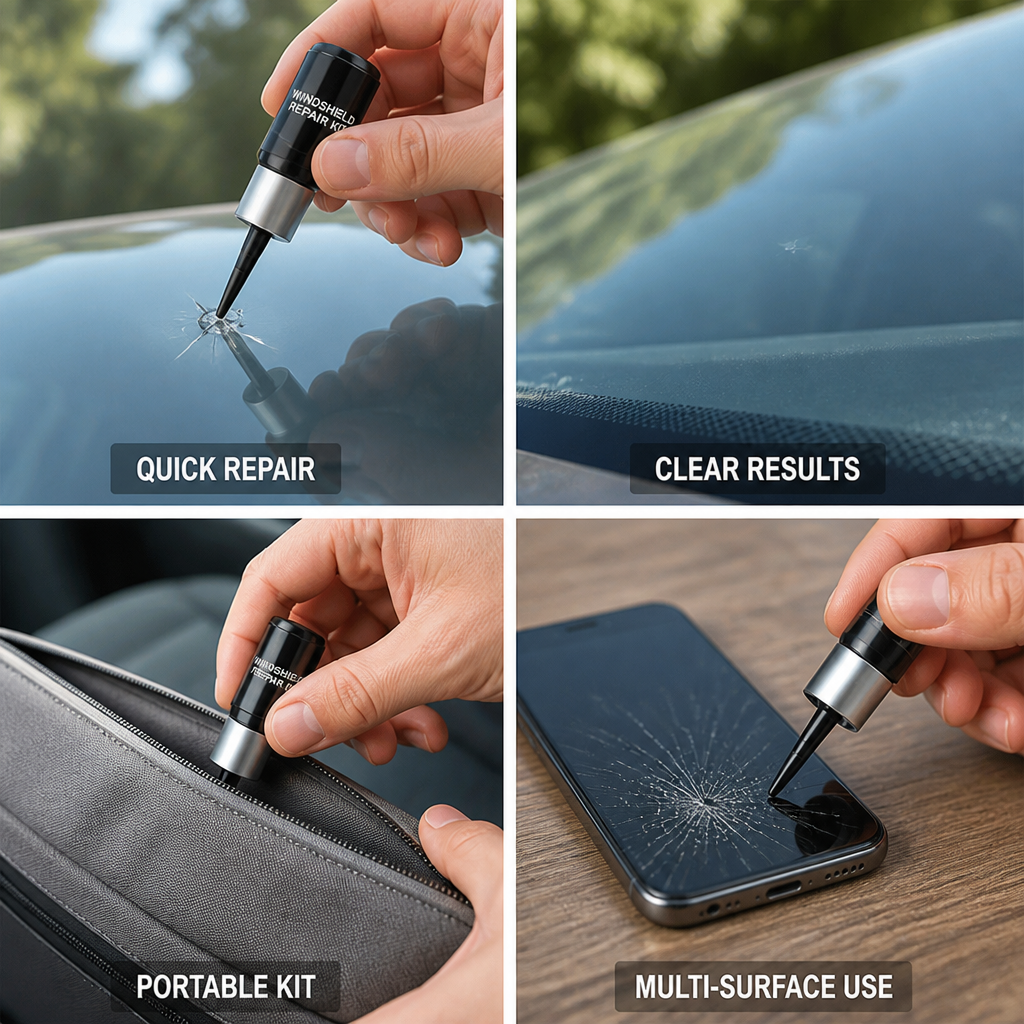 Windshield Repair Kit DIY Clear Resin Portable