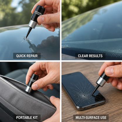 Windshield Repair Kit DIY Clear Resin Portable