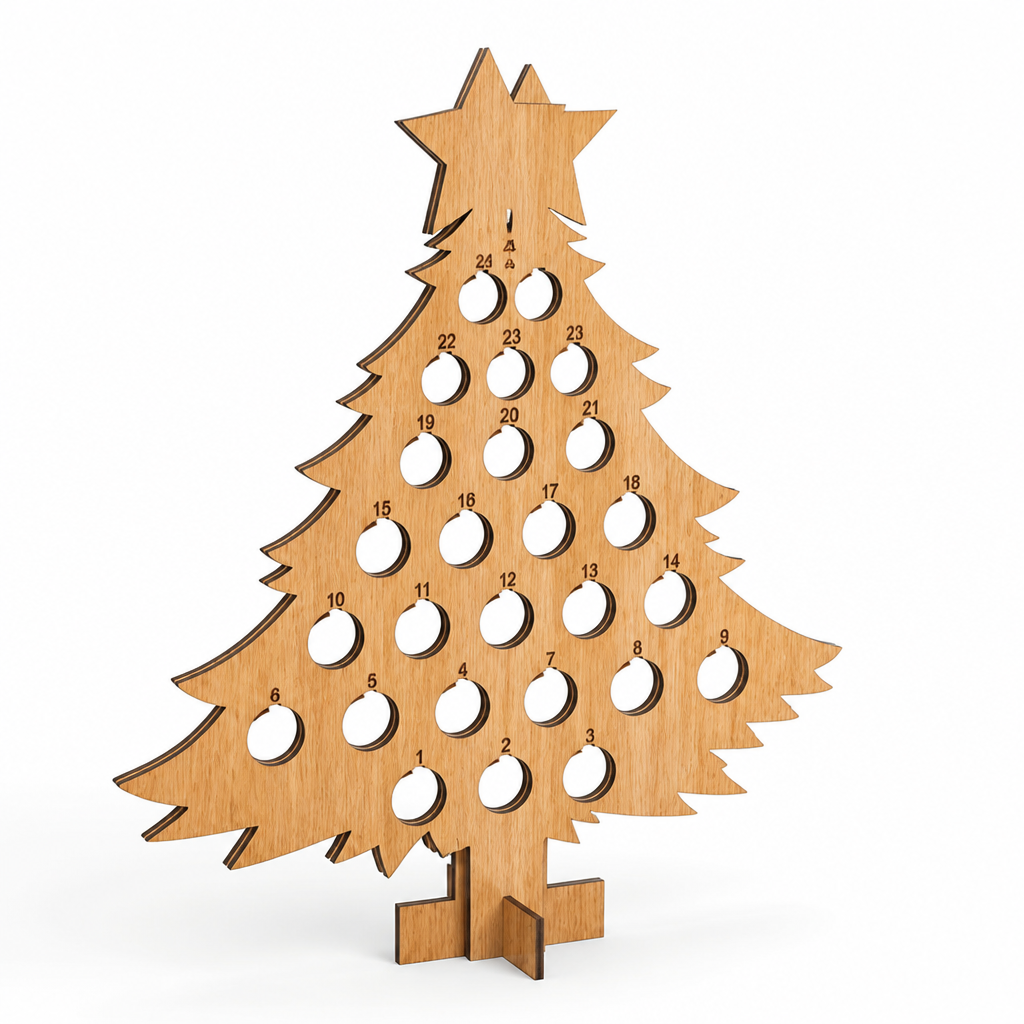 Advent Calendar Wooden 24-Day Mini Wine & Beer Bottles