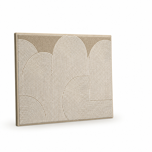Arch and Circle Pattern Rug (Machine Washable, Non-Slip Backing)