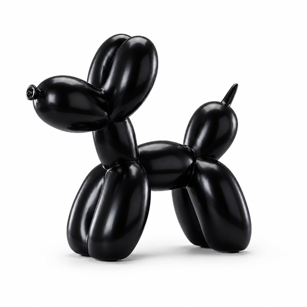 Balloon Dog Sculpture Modern Polished Compact With Furniture Pads