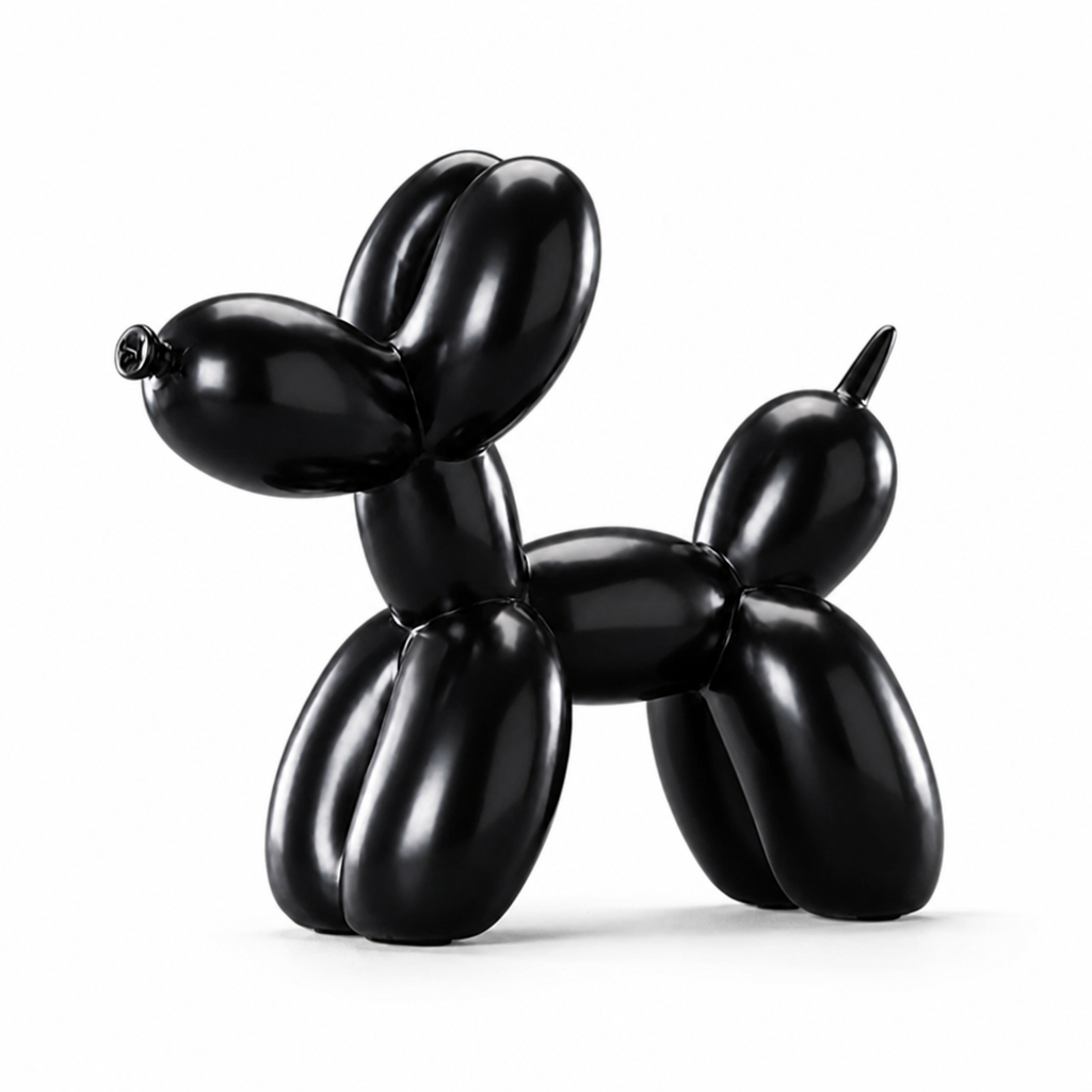 Balloon Dog Sculpture Modern Polished Compact With Furniture Pads