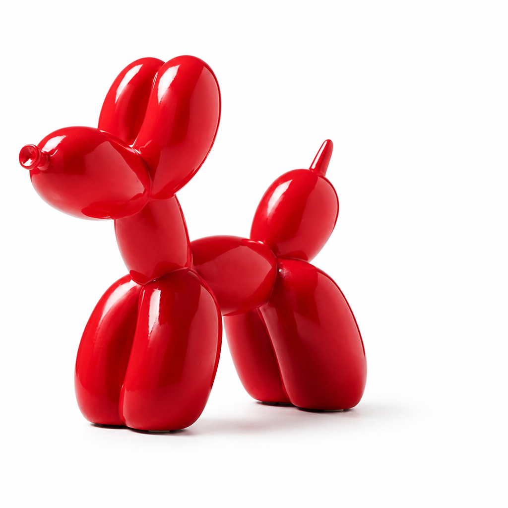 Balloon Dog Sculpture Modern Polished Compact With Furniture Pads